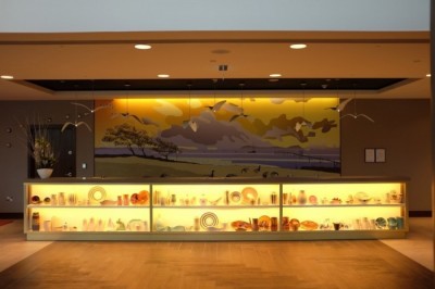 Colin Moore news image - A mural in the reception area of the new Hilton Hotel in Bournemouth.